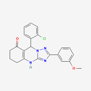 9-(2-chlorophenyl)-2-(3-methoxyphenyl)-5,6,7,9-tetrahydro-[1,2,4]triazolo[5,1-b]quinazolin-8(4H)-one