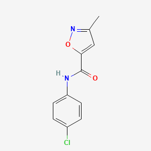 molecular formula C11H9ClN2O2 B2751372 N-(4-氯苯基)-3-甲基-1,2-噁唑-5-羧酰胺 CAS No. 126243-16-1