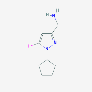 (1-Cyclopentyl-5-iodopyrazol-3-yl)methanamine