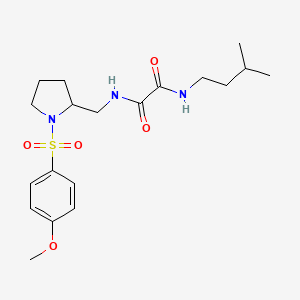 N'-{[1-(4-methoxybenzenesulfonyl)pyrrolidin-2-yl]methyl}-N-(3-methylbutyl)ethanediamide