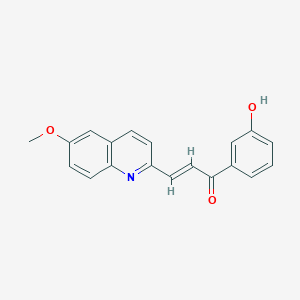 (2E)-1-(3-hydroxyphenyl)-3-(6-methoxyquinolin-2-yl)prop-2-en-1-one