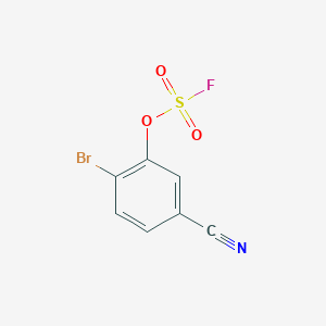 molecular formula C7H3BrFNO3S B2751393 1-Bromo-4-cyano-2-fluorosulfonyloxybenzene CAS No. 2411262-44-5