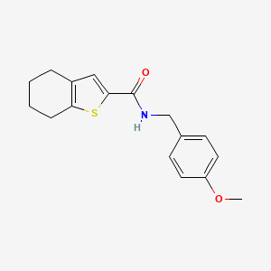 molecular formula C17H19NO2S B2751397 N-(4-methoxybenzyl)-4,5,6,7-tetrahydro-1-benzothiophene-2-carboxamide CAS No. 1002816-71-8
