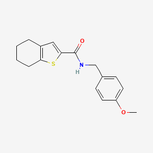 N-[(4-methoxyphenyl)methyl]-4,5,6,7-tetrahydro-1-benzothiophene-2-carboxamide