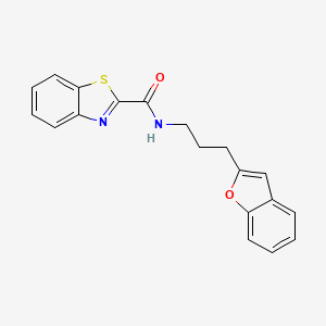 molecular formula C19H16N2O2S B2751398 N-(3-(benzofuran-2-yl)propyl)benzo[d]thiazole-2-carboxamide CAS No. 2034415-02-4