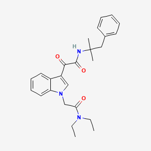 molecular formula C26H31N3O3 B2751399 2-(1-(2-(diethylamino)-2-oxoethyl)-1H-indol-3-yl)-N-(2-methyl-1-phenylpropan-2-yl)-2-oxoacetamide CAS No. 893986-48-6