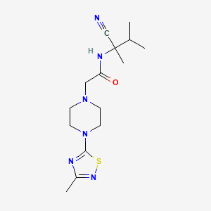N-(2-Cyano-3-methylbutan-2-yl)-2-[4-(3-methyl-1,2,4-thiadiazol-5-yl)piperazin-1-yl]acetamide
