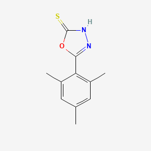 molecular formula C11H12N2OS B2751407 5-(2,4,6-Trimethylphenyl)-1,3,4-oxadiazole-2-thiol CAS No. 168638-04-8