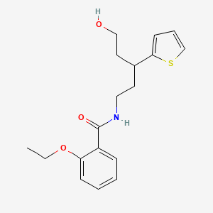 2-ethoxy-N-(5-hydroxy-3-(thiophen-2-yl)pentyl)benzamide