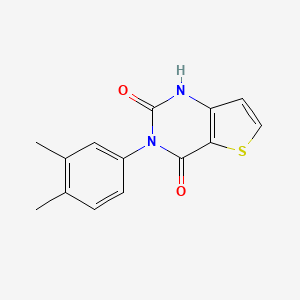 molecular formula C14H12N2O2S B2751412 3-(3,4-dimethylphenyl)thieno[3,2-d]pyrimidine-2,4(1H,3H)-dione CAS No. 1255783-81-3