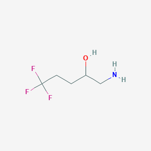 molecular formula C5H10F3NO B2751413 1-Amino-5,5,5-trifluoropentan-2-OL CAS No. 885032-35-9