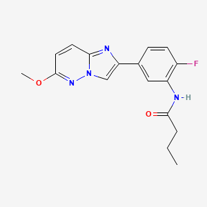 molecular formula C17H17FN4O2 B2751414 N-(2-fluoro-5-(6-methoxyimidazo[1,2-b]pyridazin-2-yl)phenyl)butyramide CAS No. 953168-42-8