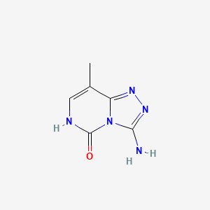molecular formula C6H7N5O B2751417 3-Amino-8-methyl-[1,2,4]triazolo[4,3-C]pyrimidin-5-OL CAS No. 30150-46-0