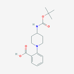 molecular formula C17H24N2O4 B2751418 2-[4-[(2-甲基丙烷-2-基)氧代羰基氨基]哌啶-1-基]苯甲酸 CAS No. 478059-91-5