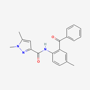 N-(2-benzoyl-4-methylphenyl)-1,5-dimethyl-1H-pyrazole-3-carboxamide