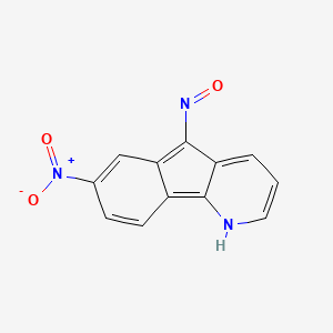 molecular formula C12H7N3O3 B2751428 7-nitro-5H-indeno[1,2-b]pyridin-5-one oxime CAS No. 677749-42-7