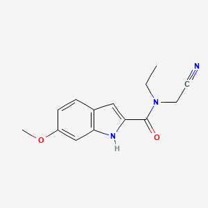 molecular formula C14H15N3O2 B2751436 N-(cyanomethyl)-N-ethyl-6-methoxy-1H-indole-2-carboxamide CAS No. 1797360-41-8