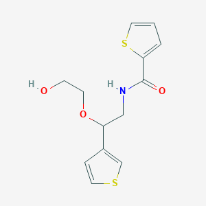 molecular formula C13H15NO3S2 B2751437 N-(2-(2-hydroxyethoxy)-2-(thiophen-3-yl)ethyl)thiophene-2-carboxamide CAS No. 2034565-92-7