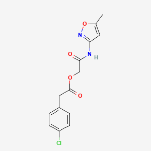 [2-[(5-Methyl-1,2-oxazol-3-yl)amino]-2-oxoethyl] 2-(4-chlorophenyl)acetate