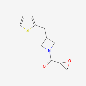 Oxiran-2-yl-[3-(thiophen-2-ylmethyl)azetidin-1-yl]methanone