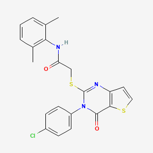 2-{[3-(4-chlorophenyl)-4-oxo-3,4-dihydrothieno[3,2-d]pyrimidin-2-yl]sulfanyl}-N-(2,6-dimethylphenyl)acetamide