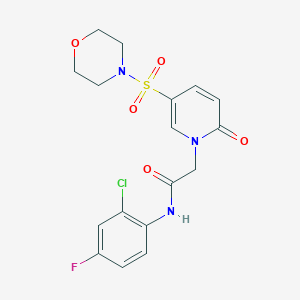 molecular formula C17H17ClFN3O5S B2751452 N-(2-chloro-4-fluorophenyl)-2-[5-(morpholin-4-ylsulfonyl)-2-oxopyridin-1(2H)-yl]acetamide CAS No. 1251620-46-8