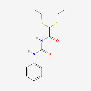 N-[2,2-bis(ethylsulfanyl)acetyl]-N'-phenylurea