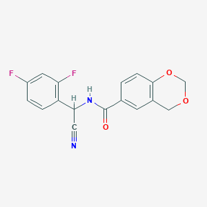 molecular formula C17H12F2N2O3 B2751471 N-[氰基-(2,4-二氟苯基)甲基]-4H-1,3-苯并二氧杂环己烷-6-甲酰胺 CAS No. 1436047-31-2