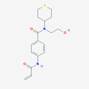 N-(2-Hydroxyethyl)-4-(prop-2-enoylamino)-N-(thian-4-yl)benzamide