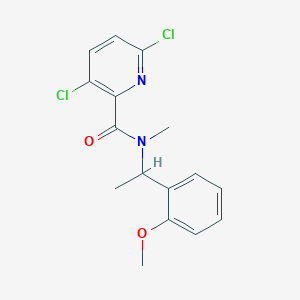 B2751474 3,6-dichloro-N-[1-(2-methoxyphenyl)ethyl]-N-methylpyridine-2-carboxamide CAS No. 1111492-89-7
