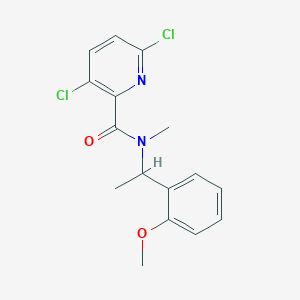 molecular formula C16H16Cl2N2O2 B2751474 3,6-dichloro-N-[1-(2-methoxyphenyl)ethyl]-N-methylpyridine-2-carboxamide CAS No. 1111492-89-7