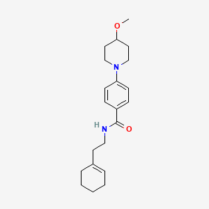 molecular formula C21H30N2O2 B2751485 N-(2-(cyclohex-1-en-1-yl)ethyl)-4-(4-methoxypiperidin-1-yl)benzamide CAS No. 2034306-03-9