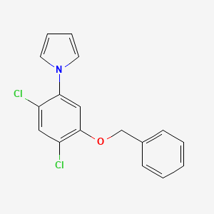 molecular formula C17H13Cl2NO B2751487 1-[5-(苄氧基)-2,4-二氯苯基]-1H-吡咯 CAS No. 338966-96-4