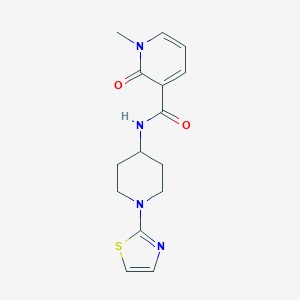 molecular formula C15H18N4O2S B2751492 1-methyl-2-oxo-N-(1-(thiazol-2-yl)piperidin-4-yl)-1,2-dihydropyridine-3-carboxamide CAS No. 1448131-49-4