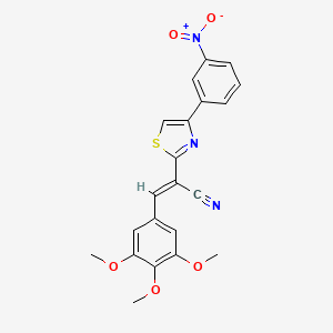 (E)-2-(4-(3-nitrophenyl)thiazol-2-yl)-3-(3,4,5-trimethoxyphenyl)acrylonitrile
