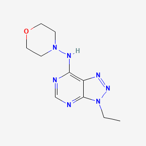 N-(3-ethyltriazolo[4,5-d]pyrimidin-7-yl)morpholin-4-amine