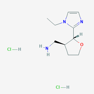 [(2R,3S)-2-(1-ethyl-1H-imidazol-2-yl)oxolan-3-yl]methanamine dihydrochloride