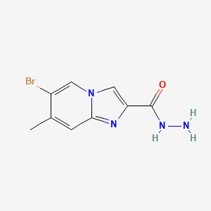 molecular formula C9H9BrN4O B2751503 6-Bromo-7-methylimidazo[1,2-a]pyridine-2-carbohydrazide CAS No. 1820717-82-5