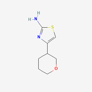 molecular formula C8H12N2OS B2751506 4-(Oxan-3-yl)-1,3-thiazol-2-amine CAS No. 1565370-05-9