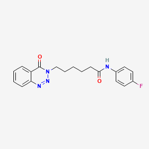 N-(4-fluorophenyl)-6-(4-oxo-1,2,3-benzotriazin-3-yl)hexanamide