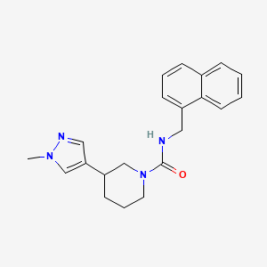 molecular formula C21H24N4O B2751508 3-(1-Methylpyrazol-4-yl)-N-(naphthalen-1-ylmethyl)piperidine-1-carboxamide CAS No. 2309585-69-9
