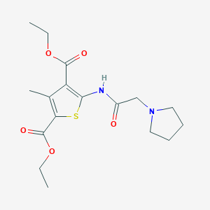 Diethyl 3-methyl-5-[(pyrrolidin-1-ylacetyl)amino]thiophene-2,4-dicarboxylate