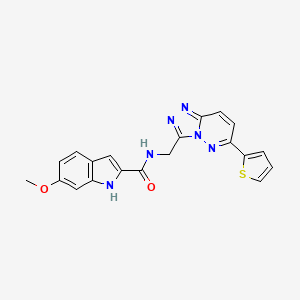 molecular formula C20H16N6O2S B2751510 6-甲氧基-N-((6-(噻吩-2-基)-[1,2,4]三唑并[4,3-b]吡啶-3-基)甲基)-1H-吲哚-2-甲酰胺 CAS No. 2034368-00-6