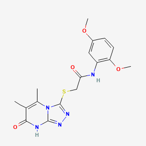 molecular formula C17H19N5O4S B2751514 N-(2,5-二甲氧基苯基)-2-((5,6-二甲基-7-氧代-7,8-二氢-[1,2,4]三唑[4,3-a]嘧啶-3-基)硫基)乙酰胺 CAS No. 891130-30-6