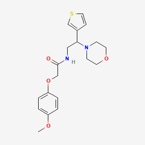 2-(4-methoxyphenoxy)-N-(2-morpholino-2-(thiophen-3-yl)ethyl)acetamide