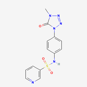 molecular formula C13H12N6O3S B2751533 N-(4-(4-methyl-5-oxo-4,5-dihydro-1H-tetrazol-1-yl)phenyl)pyridine-3-sulfonamide CAS No. 1396881-01-8