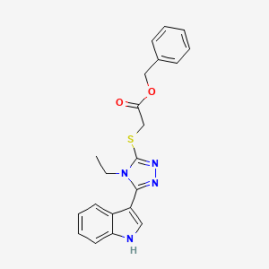 benzyl 2-((4-ethyl-5-(1H-indol-3-yl)-4H-1,2,4-triazol-3-yl)thio)acetate