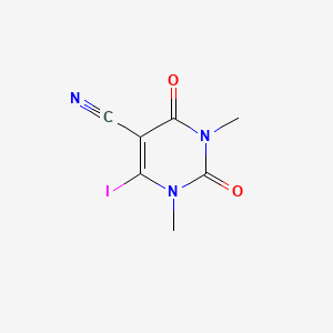 6-Iodo-1,3-dimethyl-2,4-dioxo-1,2,3,4-tetrahydropyrimidine-5-carbonitrile