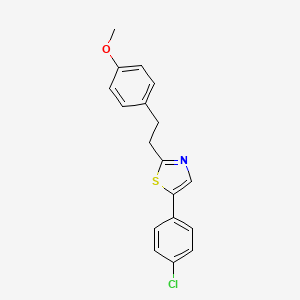 molecular formula C18H16ClNOS B2751552 5-(4-Chlorophenyl)-2-[2-(4-methoxyphenyl)ethyl]-1,3-thiazole CAS No. 1987207-91-9