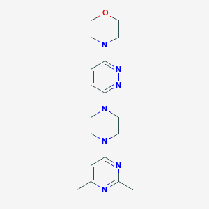 molecular formula C18H25N7O B2751558 4-[6-[4-(2,6-Dimethylpyrimidin-4-yl)piperazin-1-yl]pyridazin-3-yl]morpholine CAS No. 2415600-94-9